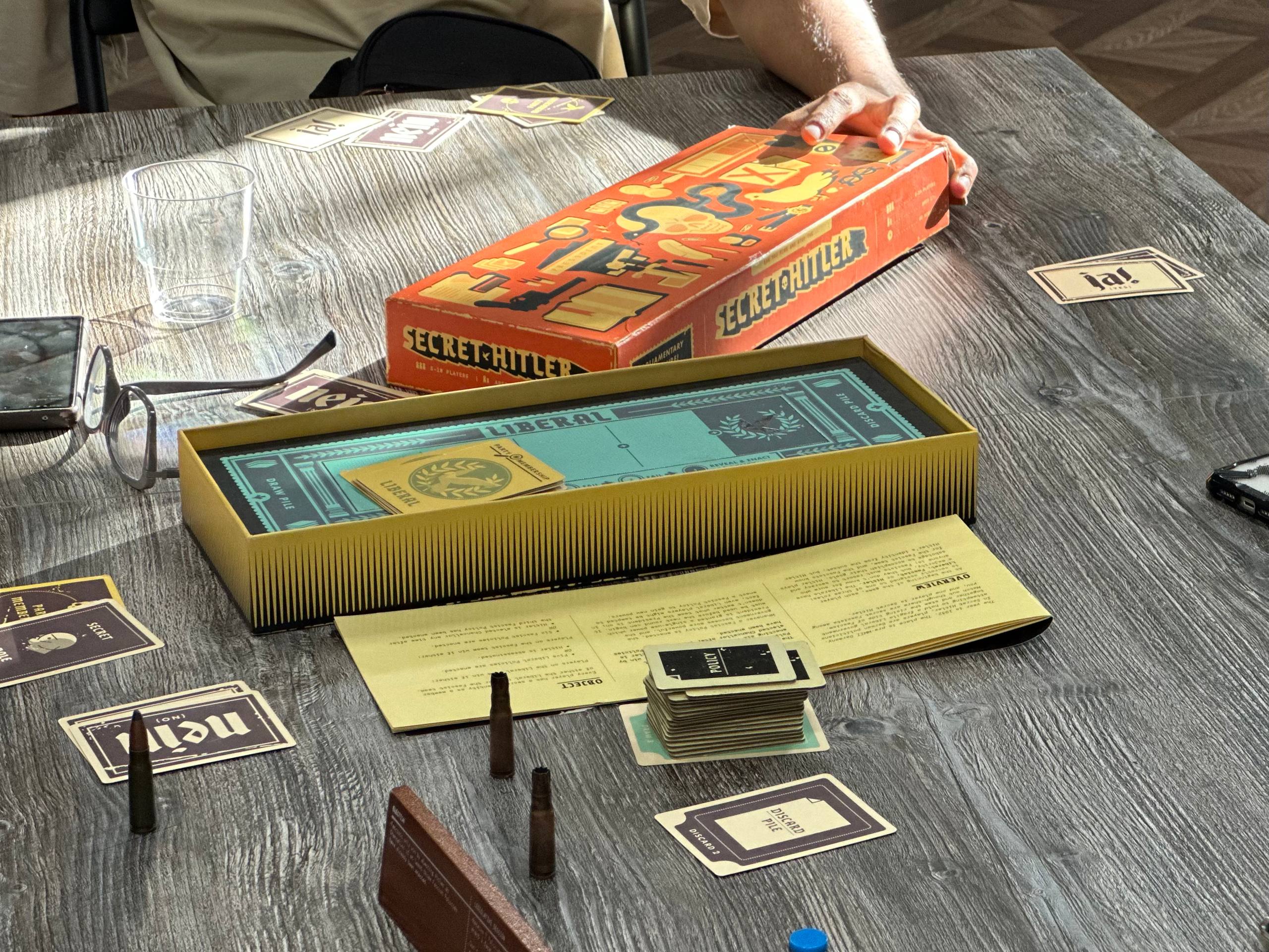 Friends reacting during the board game